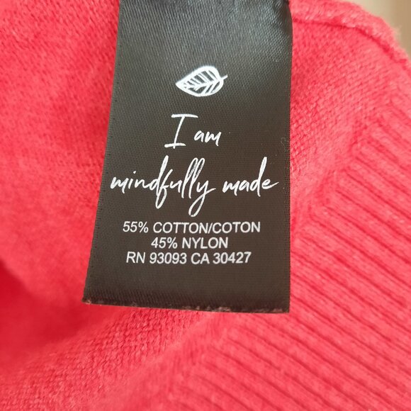 Nik + Zoe red cropped V-neck sweater - Picture 3 of 5